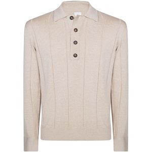 Eleventy, Heren, Truien, Beige, Maat: M