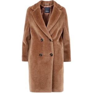 Max Mara, Dames, Mantels, Bruin, Maat: XS Wol,