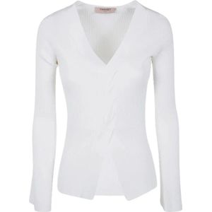 Twinset, Dames, Truien, Wit, Maat: M Zijde,