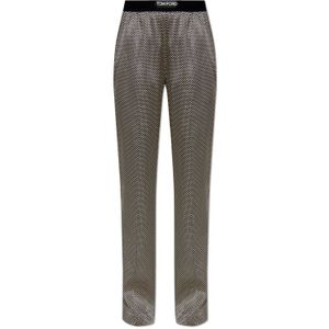 Tom Ford, Dames, Broeken, Zwart, Maat: S Zijde,
