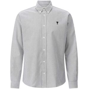 Ami Paris - Blauw - Overhemd - Katoen - Shirt met Logo