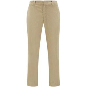 Moncler, Heren, Broeken, Beige, Maat: S Corduroy,