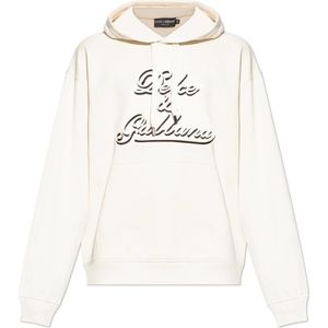Dolce & Gabbana, Heren, Sweatshirts & Hoodies, Beige, Maat: S