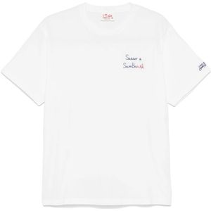 MC2 Saint Barth, Heren, Tops, Wit, Maat: L