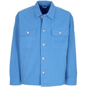 Obey, Heren, Jassen, Blauw, Maat: S Katoen,