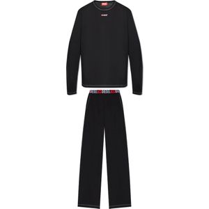 Diesel, Heren, Nachtkleding & Lounge, Zwart, Maat: L Tweed,