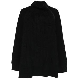 Yohji Yamamoto, Heren, Truien, Zwart, Maat: L Wol,