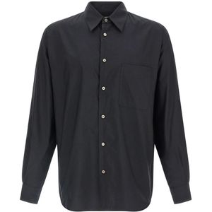 Lemaire, Heren, Overhemden, Grijs, Maat: L Katoen,
