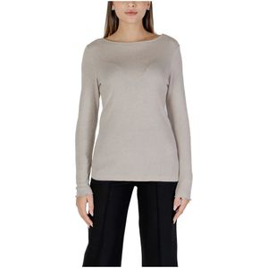 Street One - Round Neck Long Sleeve - Trui - Beige