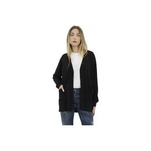 Dsquared2 Lange Gebreide Cardigan , Black , Dames , Maat: XS