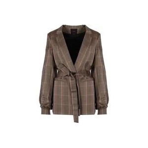 Pinko Elegant Loose Fit Jas , Brown , Dames , Maat: S