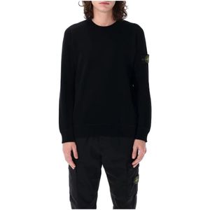 Stone Island, Heren, Truien, Zwart, Maat: L Katoen,