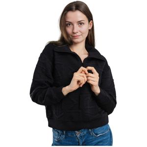 Karl Lagerfeld, Dames, Sweatshirts & Hoodies, Zwart, Maat: L Katoen,