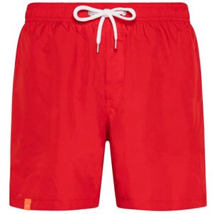 Sun68, Heren, Badkleding, Rood, Maat: M Poliester,