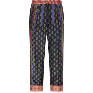 Franco Ferrari, Dames, Broeken, Veelkleurig, Maat: S Zijde,