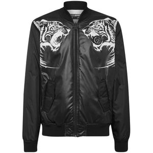Plein Sport - Nylon Bomber Tiger - Jack - Zwart - Gewatteerd