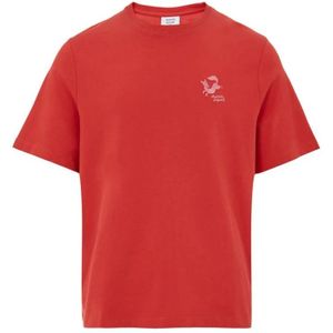 Maison Kitsuné, Dames, Tops, Rood, Maat: L Katoen,