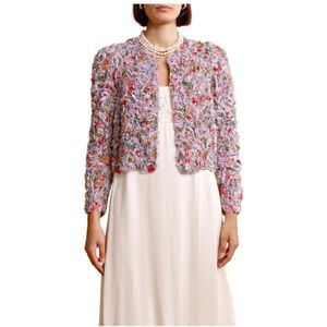 BY Timo, Dames, Jassen, Veelkleurig, Maat: S Viscose,