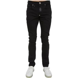 Philipp Plein, Heren, Jeans, Zwart, Maat: W33 Katoen,
