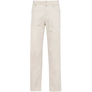 Jacob Cohën, Heren, Broeken, Beige, Maat: W31 Katoen,