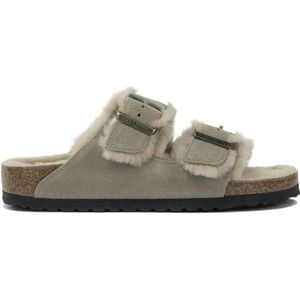 Birkenstock, Dames, Schoenen, Grijs, Maat: 38 EU Wol,