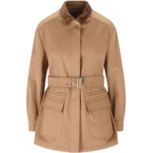 Max Mara, Dames, Mantels, Bruin, Maat: S Zijde,