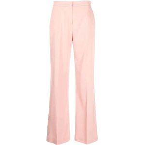 Pinko, Dames, Broeken, Roze, Maat: M Satijn,