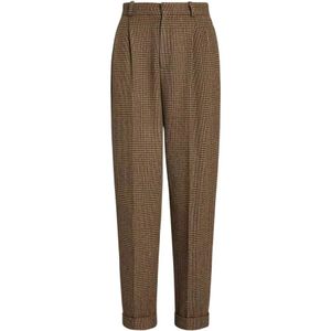 Ralph Lauren, Dames, Broeken, Bruin, Maat: XL Katoen,