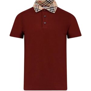 Burberry, Heren, Tops, Rood, Maat: S Katoen,