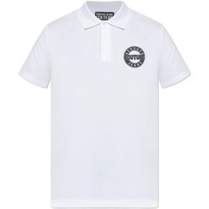 Versace Jeans Couture, Heren, Tops, Wit, Maat: L Katoen,