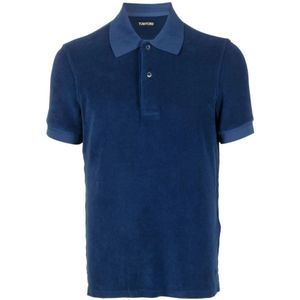 Tom Ford, Heren, Tops, Blauw, Maat: XL Katoen,