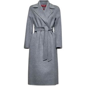Max Mara, Dames, Mantels, Grijs, Maat: M Zijde,