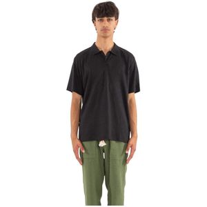 MC2 Saint Barth, Heren, Tops, Zwart, Maat: XL Linnen,