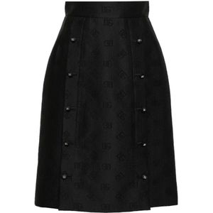 Dolce & Gabbana, Dames, Rokken, Zwart, Maat: L