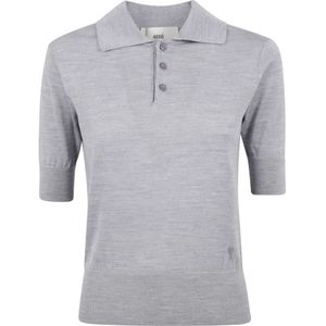 Ami Paris, Dames, Truien, Grijs, Maat: S Jersey,