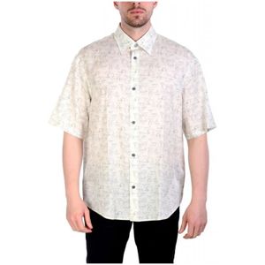 Emporio Armani, Heren, Overhemden, Wit, Maat: XL Katoen,