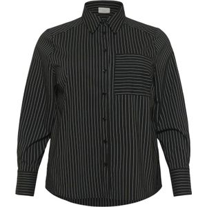 Kaffe Curve, Dames, Blouses & Shirts, Zwart, Maat: 4XL Viscose,