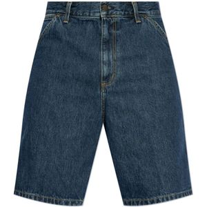 Carhartt Wip, Heren, Korte broeken, Blauw, Maat: W32 Katoen,
