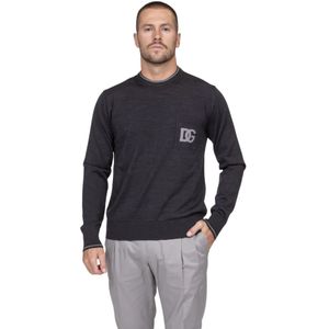 Dolce & Gabbana, Heren, Truien, Grijs, Maat: M Wol,