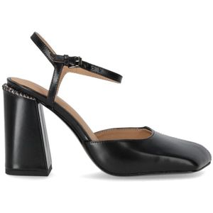ASH - Allure - Schoenen - Zwart - Leer - Slingback Pump met Vierkante Neus