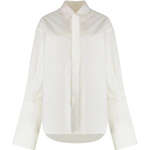 MM6 Maison Margiela, Dames, Blouses & Shirts, Wit, Maat: S Katoen,