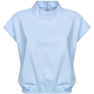 Âme, Dames, Blouses & Shirts, Blauw, Maat: L Katoen,