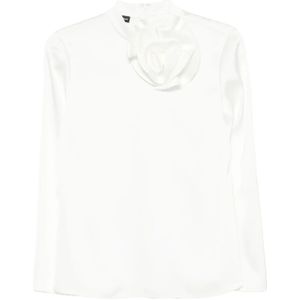 Emporio Armani, Dames, Blouses & Shirts, Wit, Maat: M