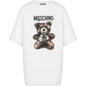 Moschino, Dames, Tops, Wit, Maat: M