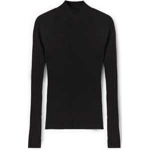 Motivi, Dames, Truien, Zwart, Maat: XS Leer,