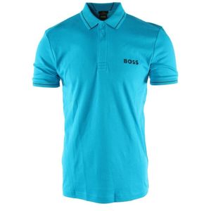 Hugo, Heren, Tops, Blauw, Maat: M Katoen,