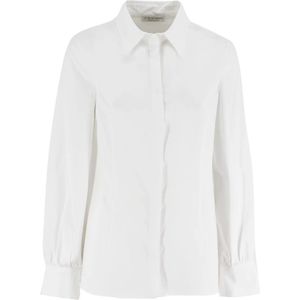 Le Tricot Perugia, Dames, Blouses & Shirts, Wit, Maat: M Katoen,