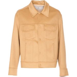 Ami Paris, Heren, Jassen, Bruin, Maat: S Zijde,