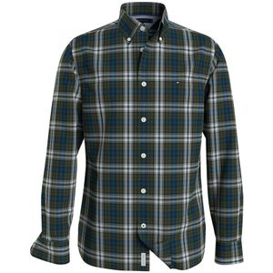 Tommy Hilfiger, Heren, Overhemden, Groen, Maat: S Katoen,