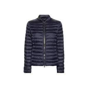 Peuterey Navy Blauwe Lichtgewicht Waterdichte Jas , Blue , Dames , Maat: L